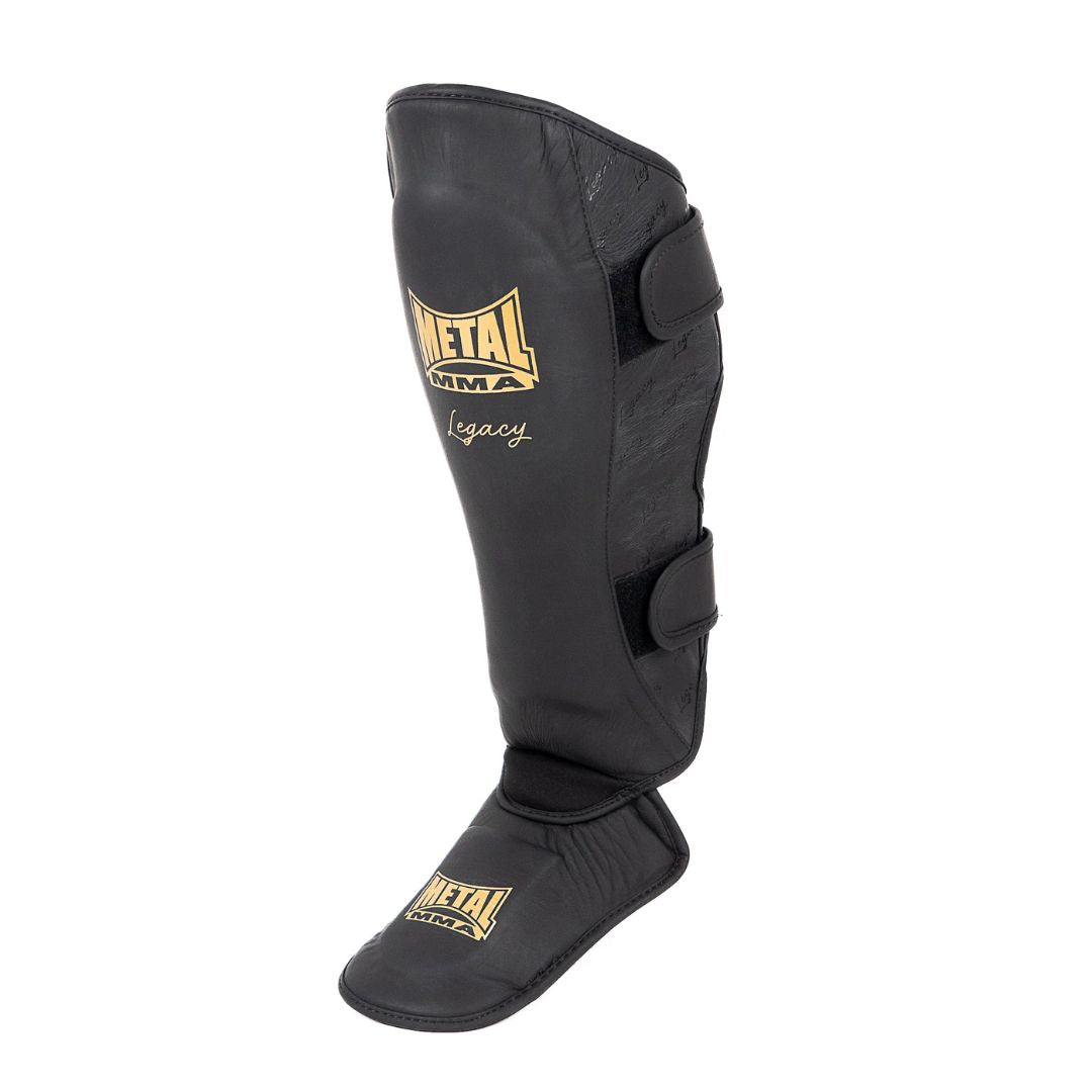 Protège Tibias-Pieds MMA LEGACY - Metal Boxe - Noir/Or