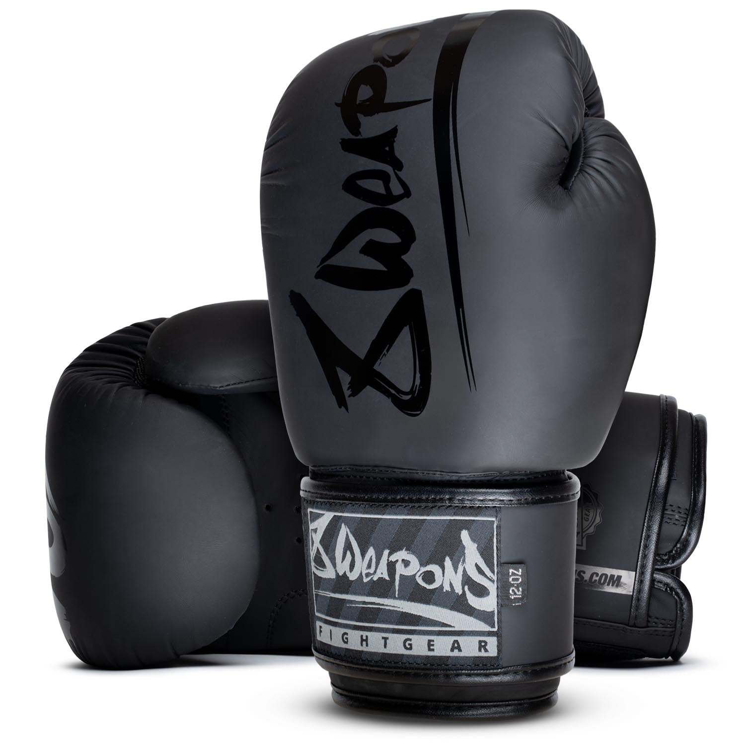 Gants de boxe 8 WEAPONS Unlimited 2.0 noirs avec mousse haute densité et velcro large pour entraînements et sparring