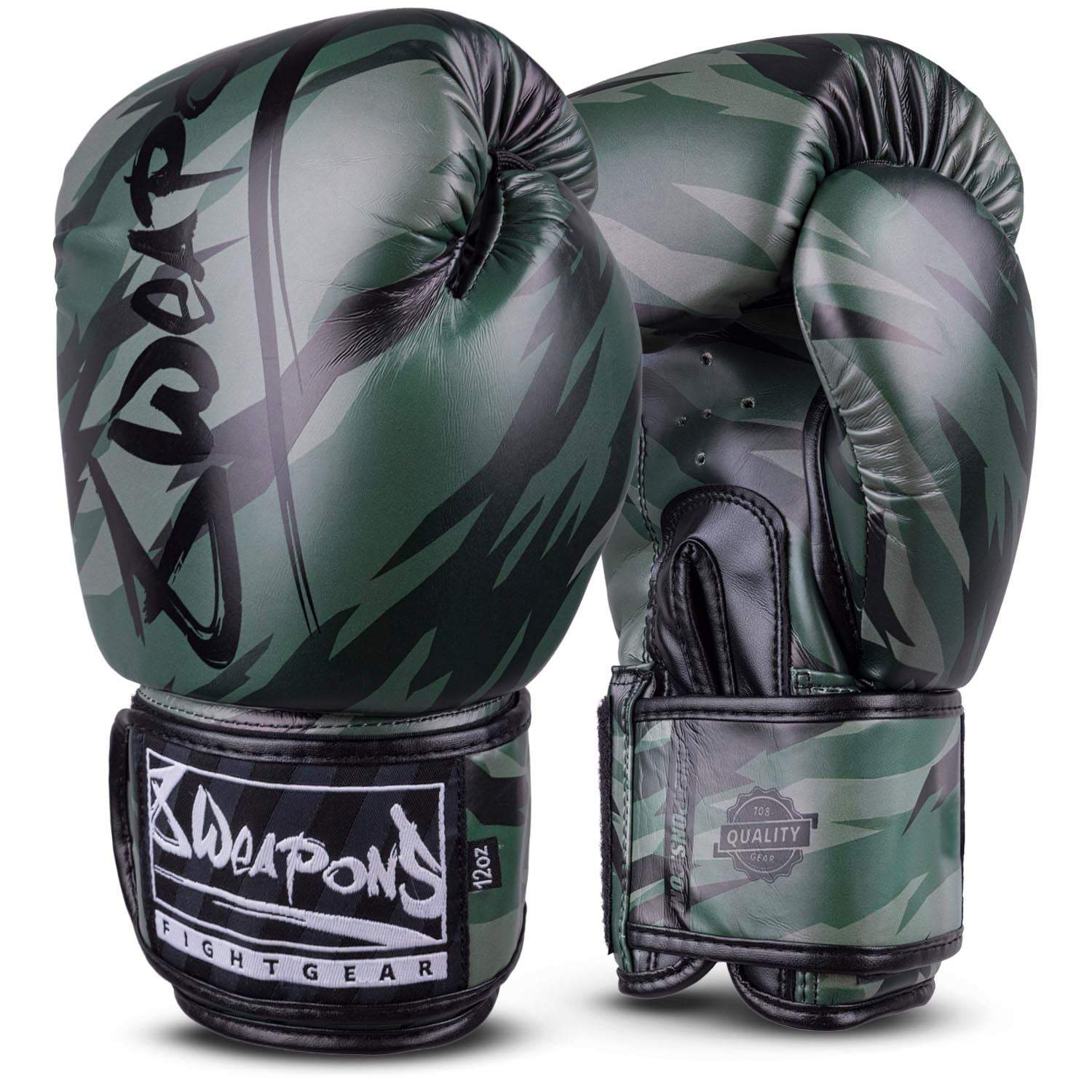 Gants de boxe 8 WEAPONS Unlimited 2.0 camouflage urbain robustes et confortables avec velcro large