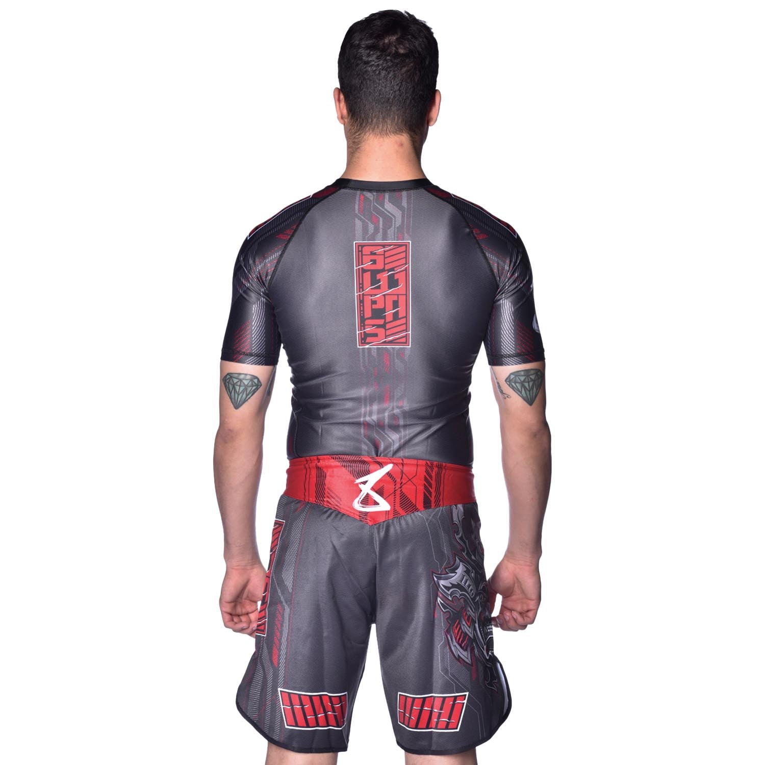 Fightshort - 8 WEAPONS - Samurai 2.0 - Noir/Rouge