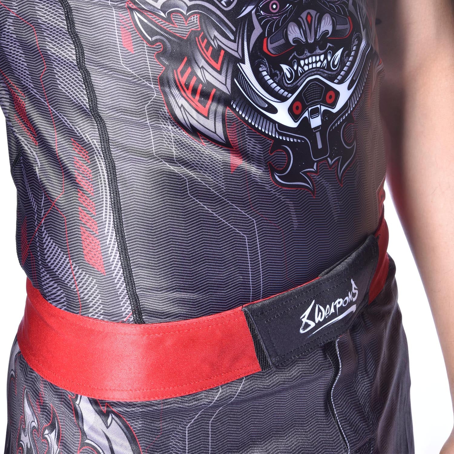 Fightshort - 8 WEAPONS - Samurai 2.0 - Noir/Rouge