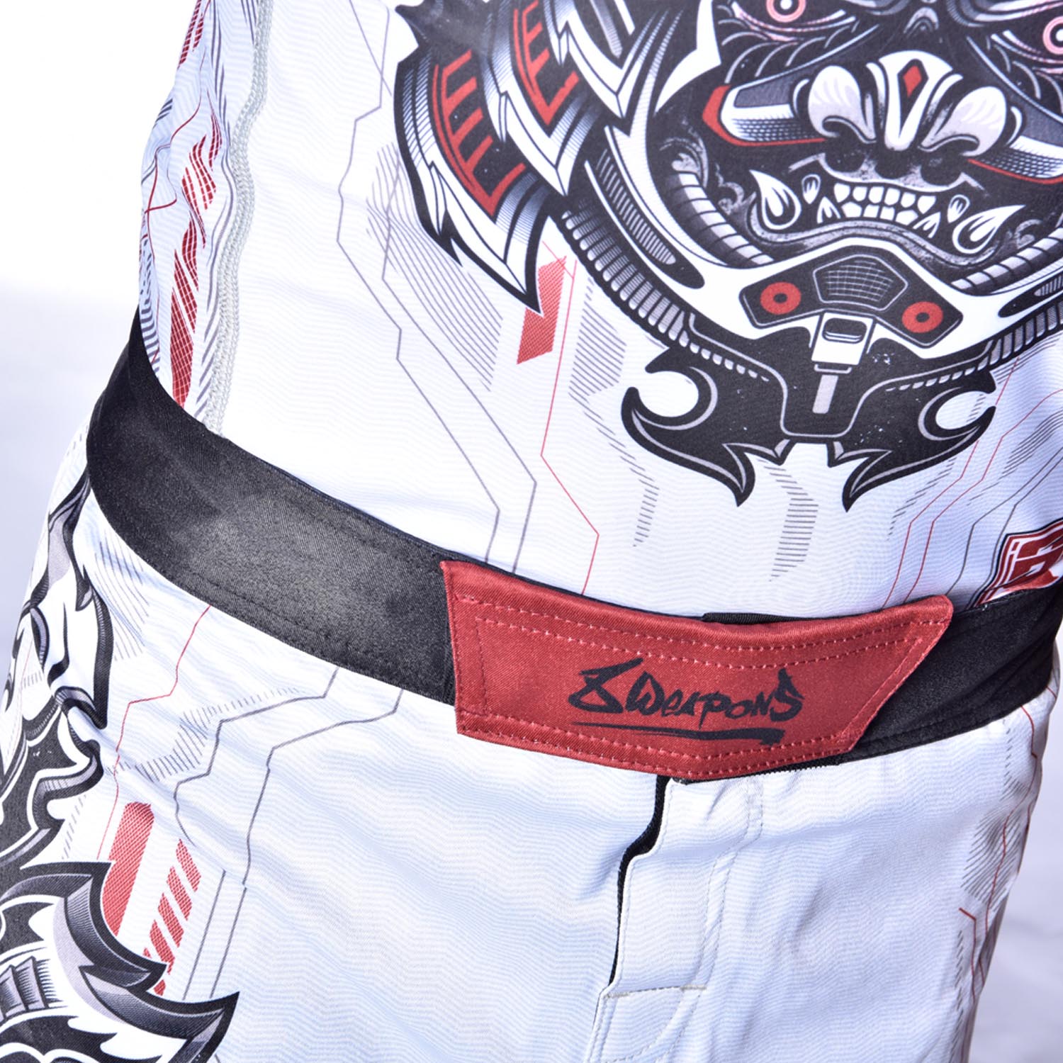 Rashguard Manches Courtes - 8 WEAPONS - Samurai 2.0 - Blanc/Rouge