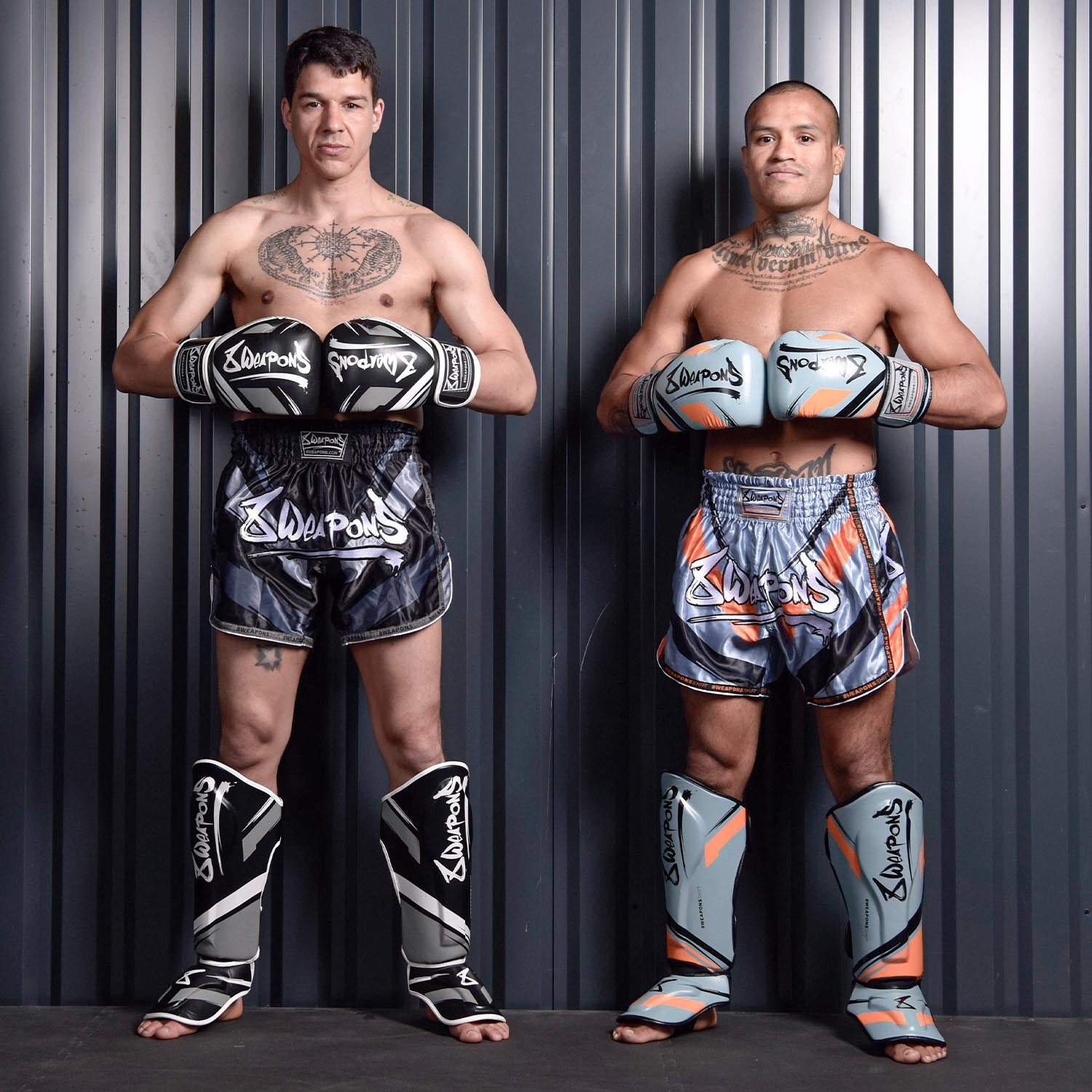 Protège-tibias - 8 WEAPONS - Shift - Gris glacé/orange