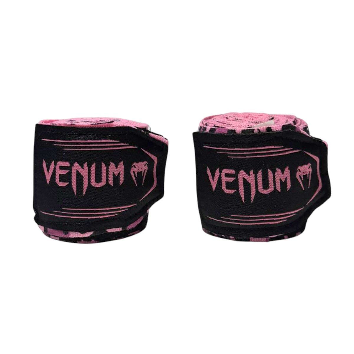 Bandes de boxe Venum Skull – Protection poignets et phalanges Rose