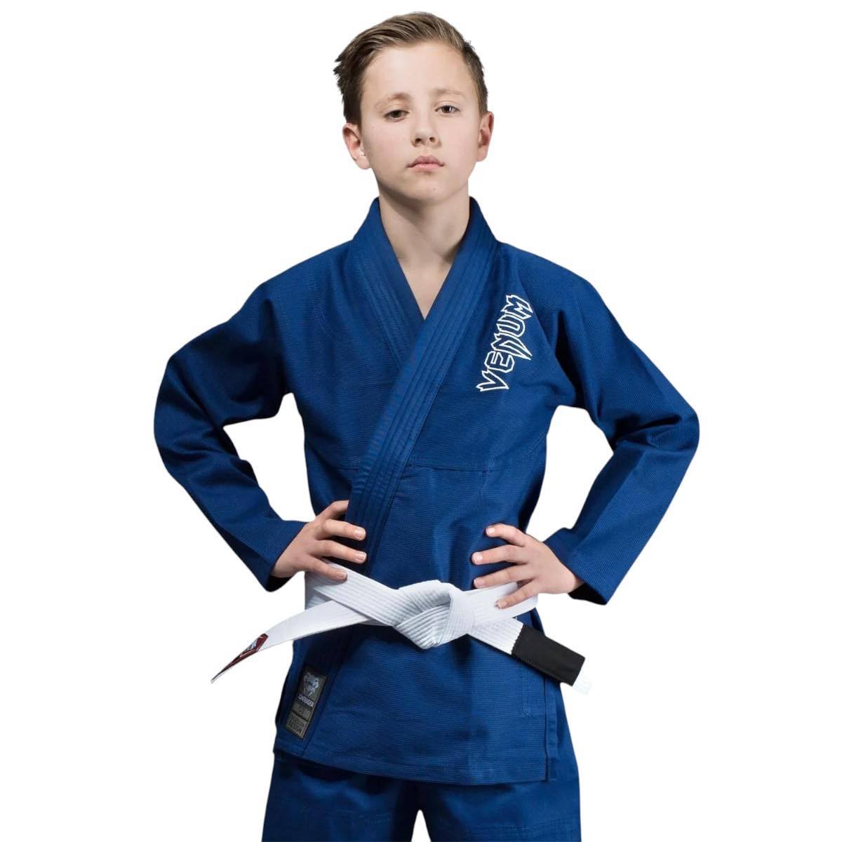 Kimono JJB enfant Venum Contender + Ceinture Blanche - Bleu