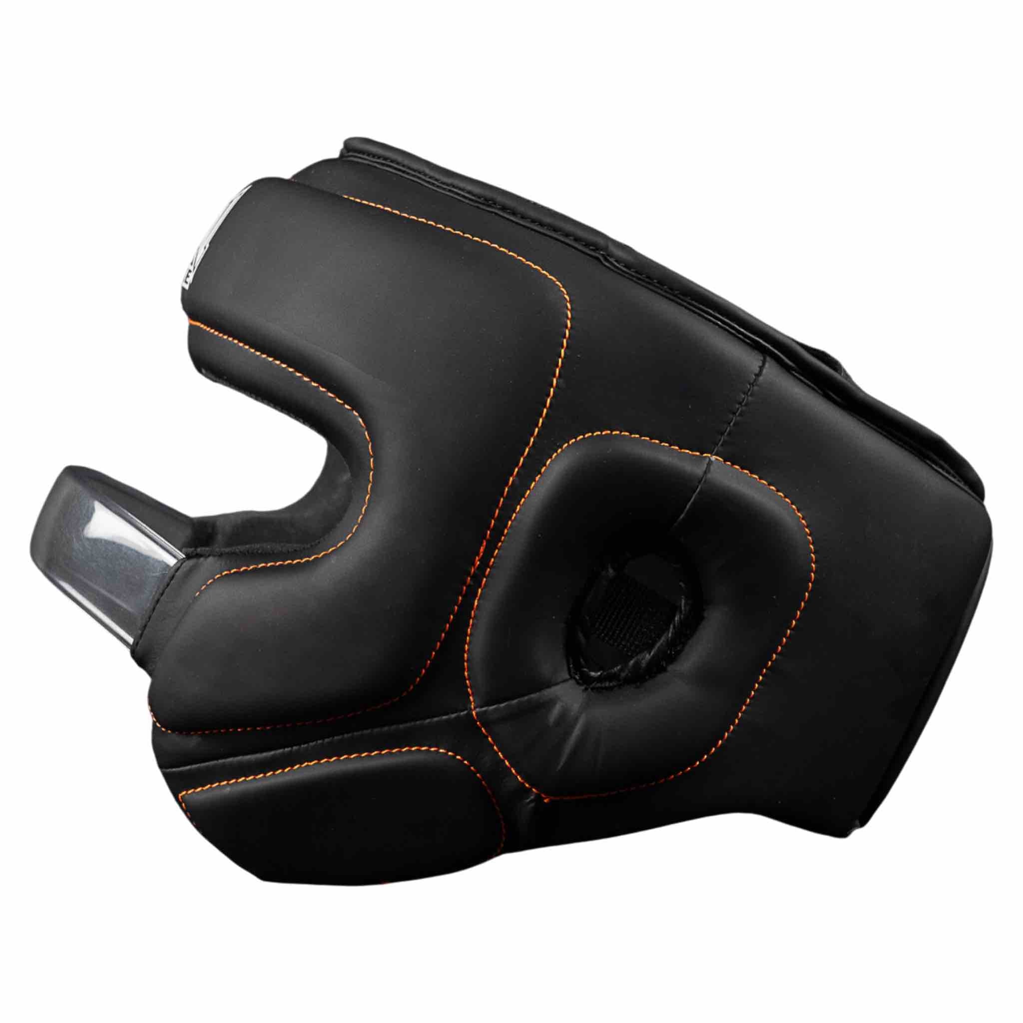 Casque à barre polycarbonate Metal Boxe offrant protection faciale et vision claire pour sports de combat