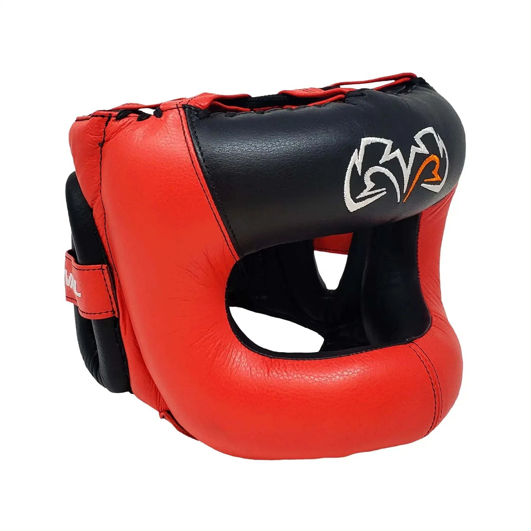Casque de sparring rouge Rival Boxing avec barre de protection faciale et ajustement sécurisé