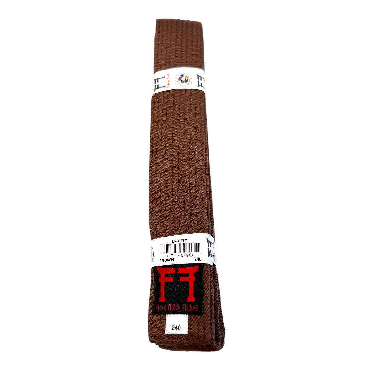 Ceinture marron judo IJF Fighting Films compétition robuste et homologuée