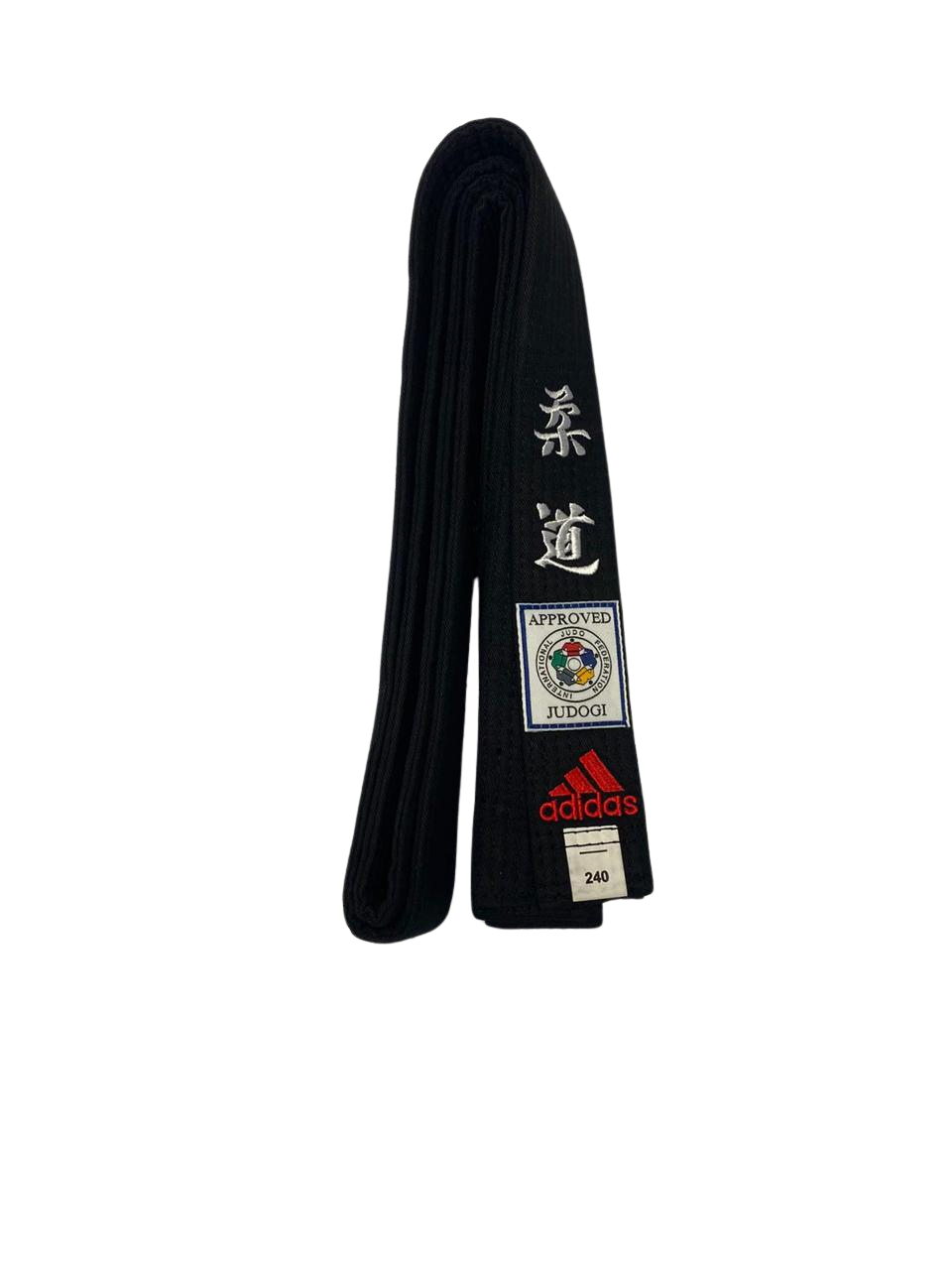 Ceinture noire Judo Adidas Elite brodée Boutique des Arts Martiaux