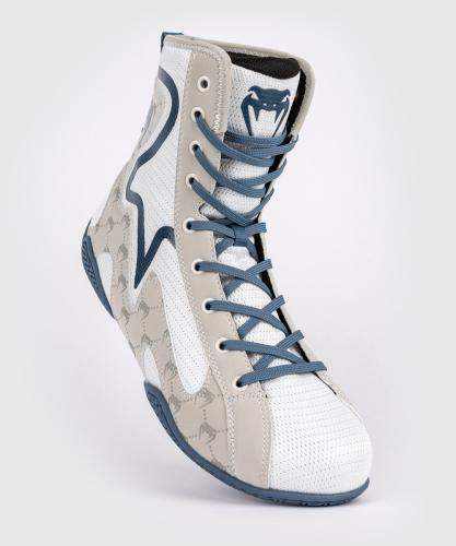 Chaussures de boxe Venum Elite Monogram - Blanc/Bleu