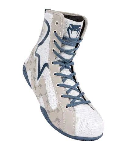Chaussures de boxe Venum Elite Monogram - Blanc/Bleu