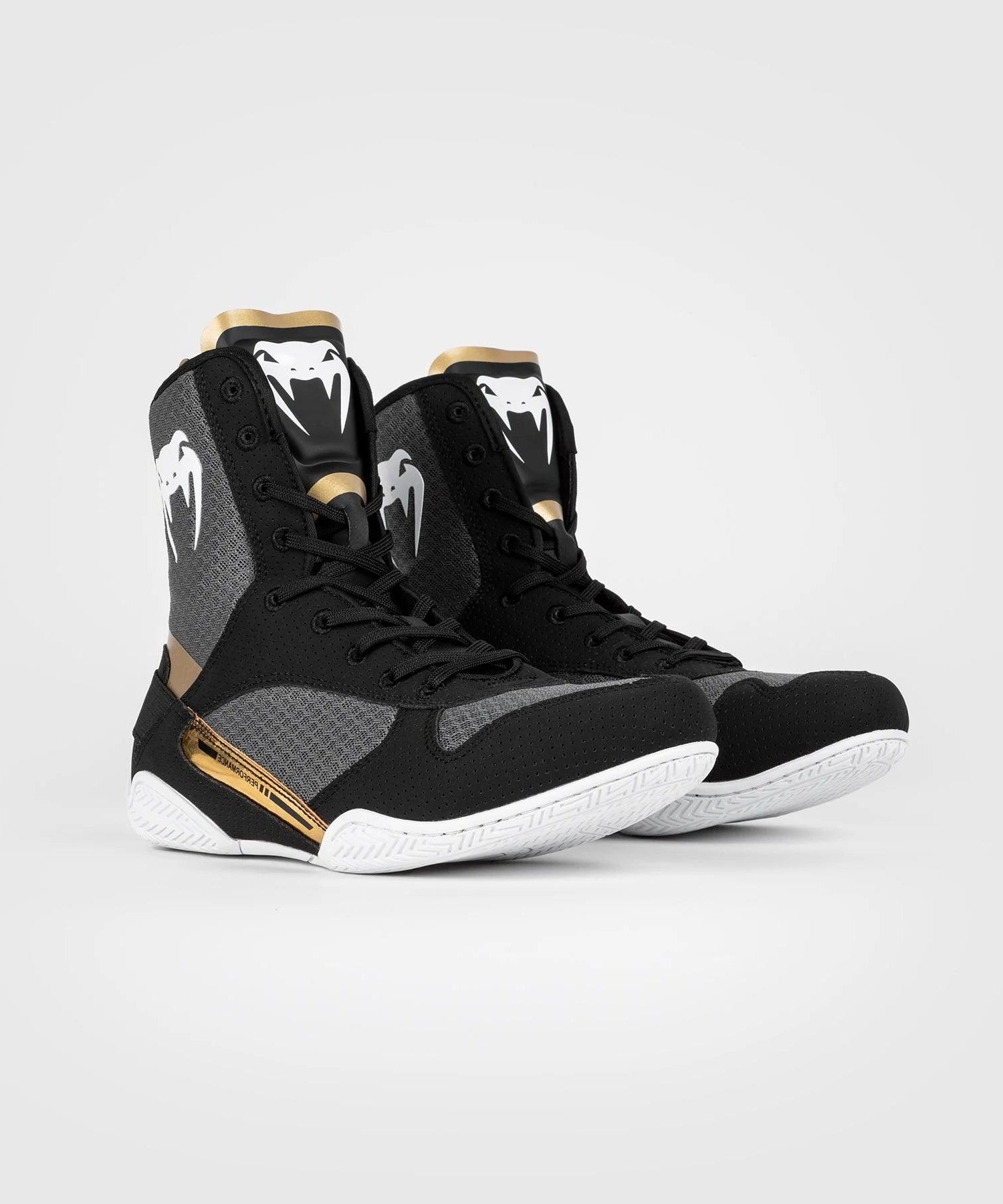 Chaussures de boxe Venum Elite - Noir/Blanc/Or