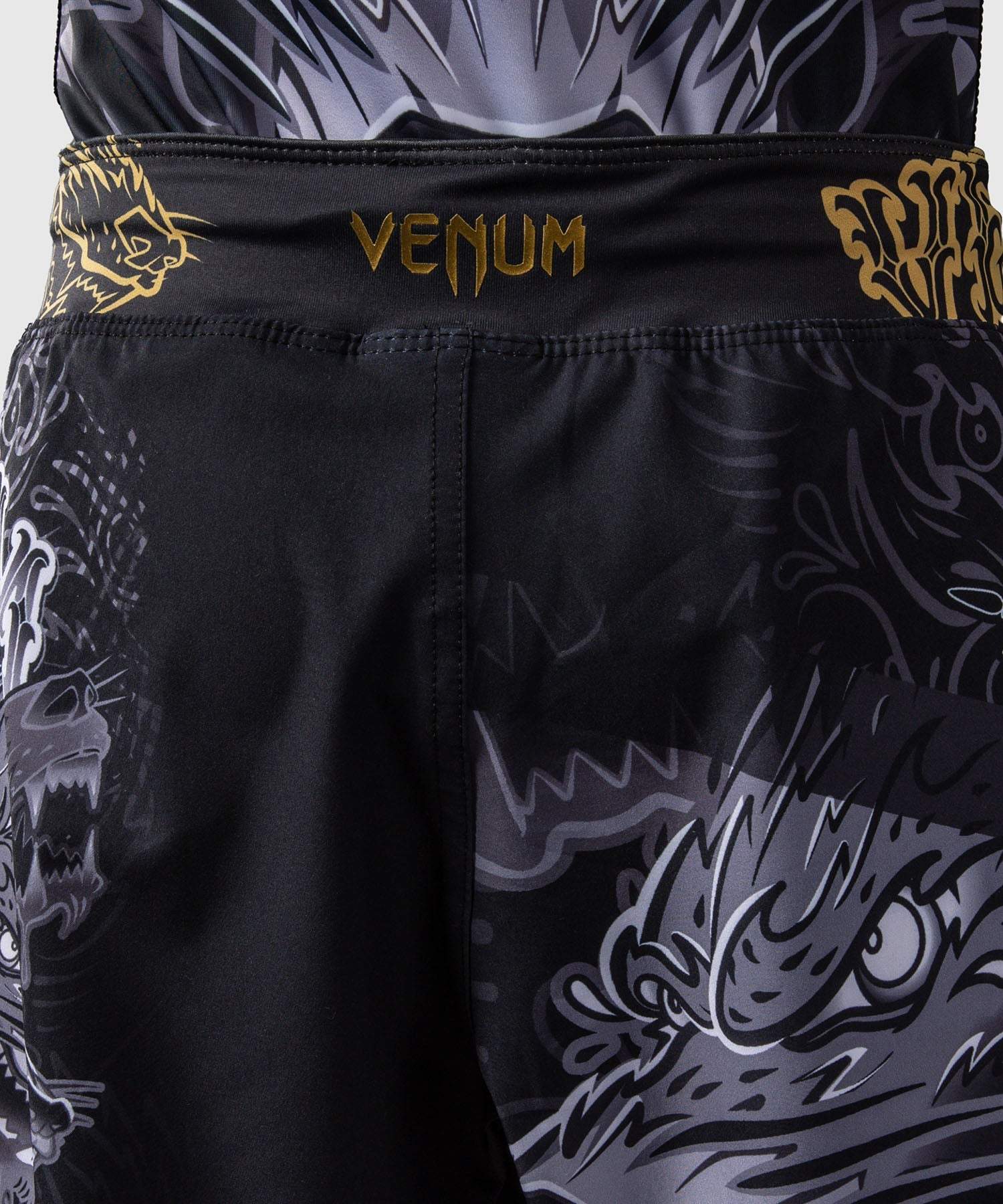 Fightshort enfant Venum Wolf Atak noir et gris taille 10 ans