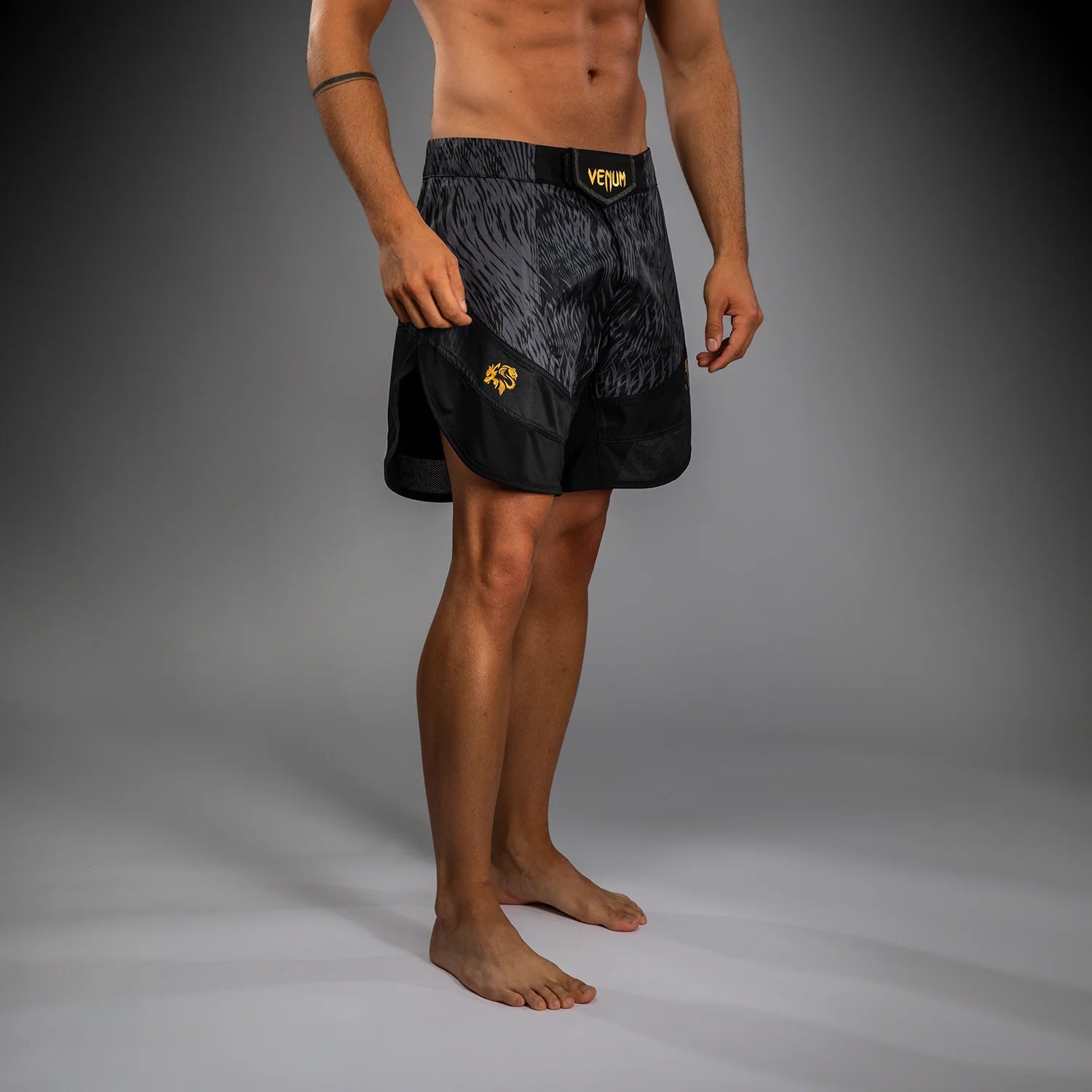 Fightshorts Wild Borz – Venum x Chimaev Noir/Gris