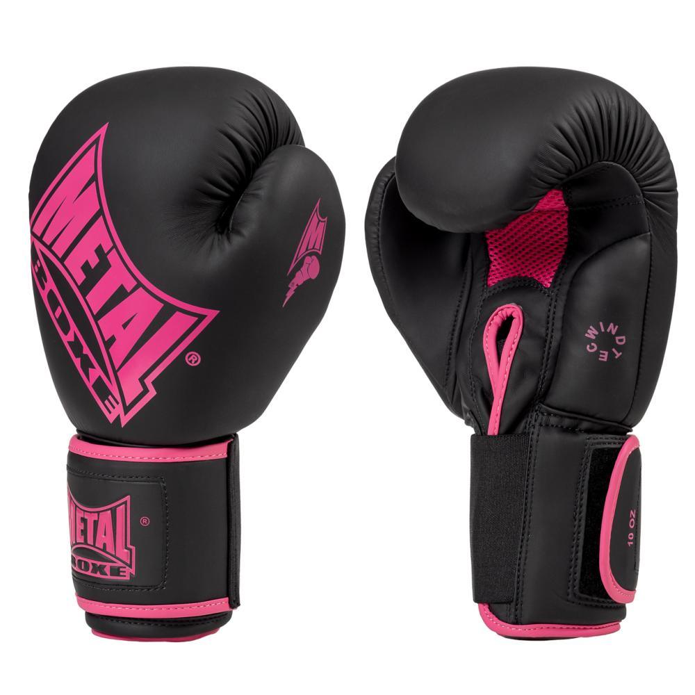 Gants de Boxe Compétition Metal Boxe Noir / Fuschia (MB221FU)