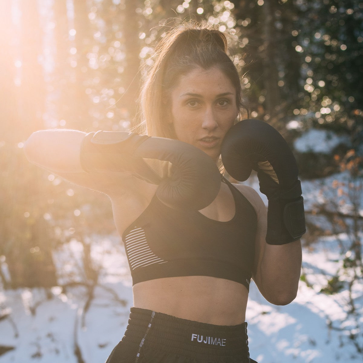 Gants Boxe FUJIMAE Advantage Cuir 2 QS Noir "épuisé"