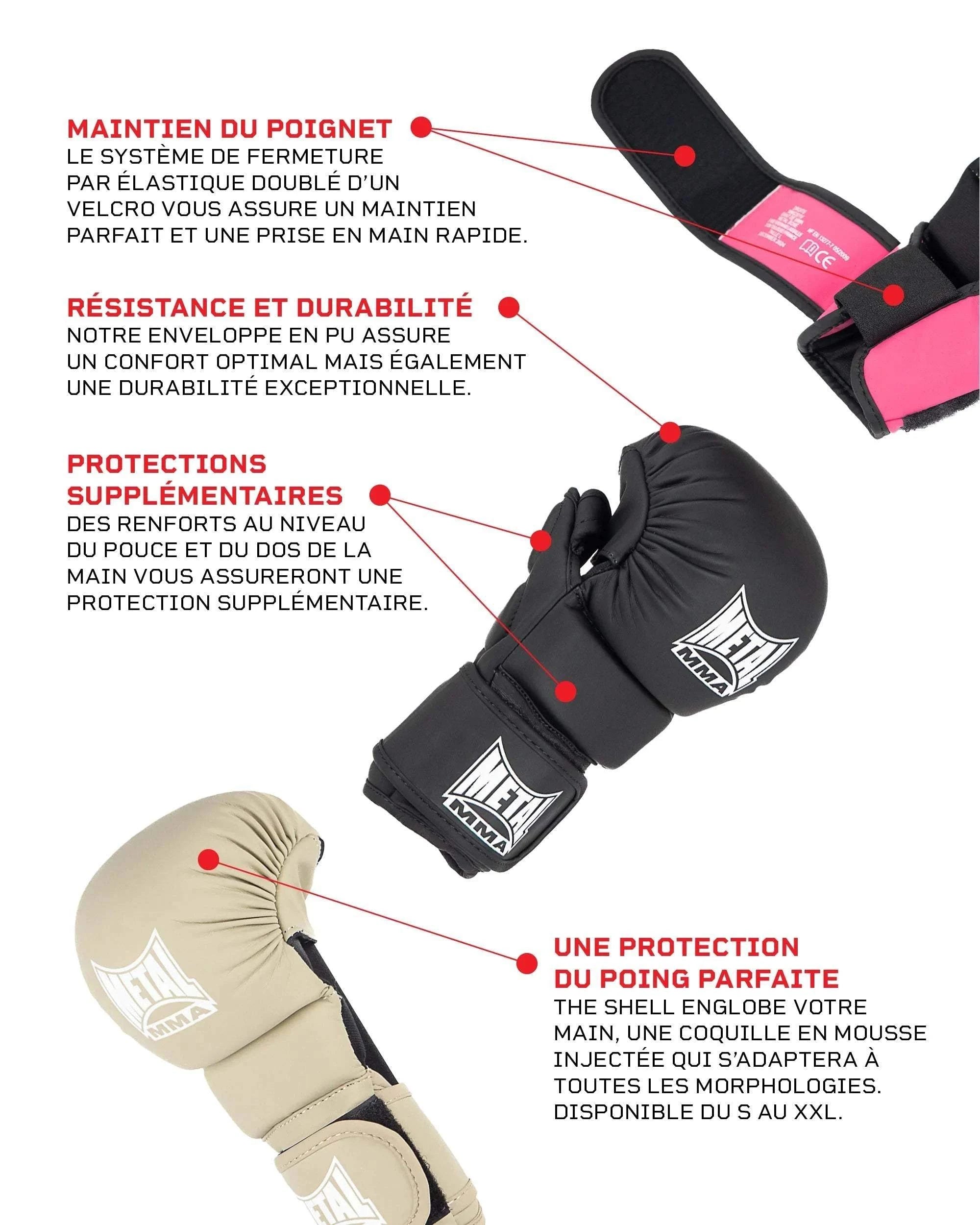 Gants MMA Sparring The Shell Metal Boxe