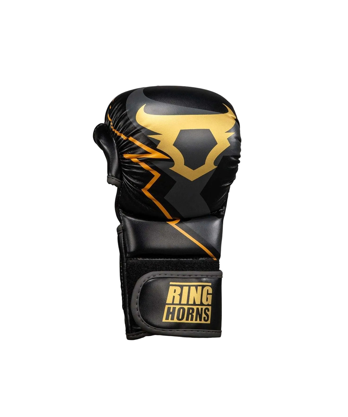 Protège-tibias Venum noir et or pour muay-thaï et kick-boxing avec mousse absorbante et fermeture velcro