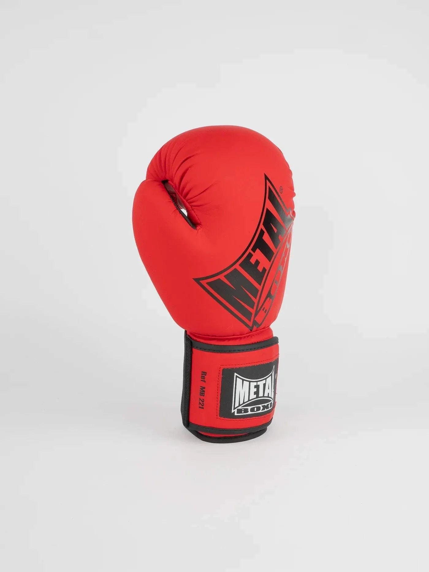 Red Metal Boxe competition boxing glove with premium synthetic leather and triple density foam cushioning