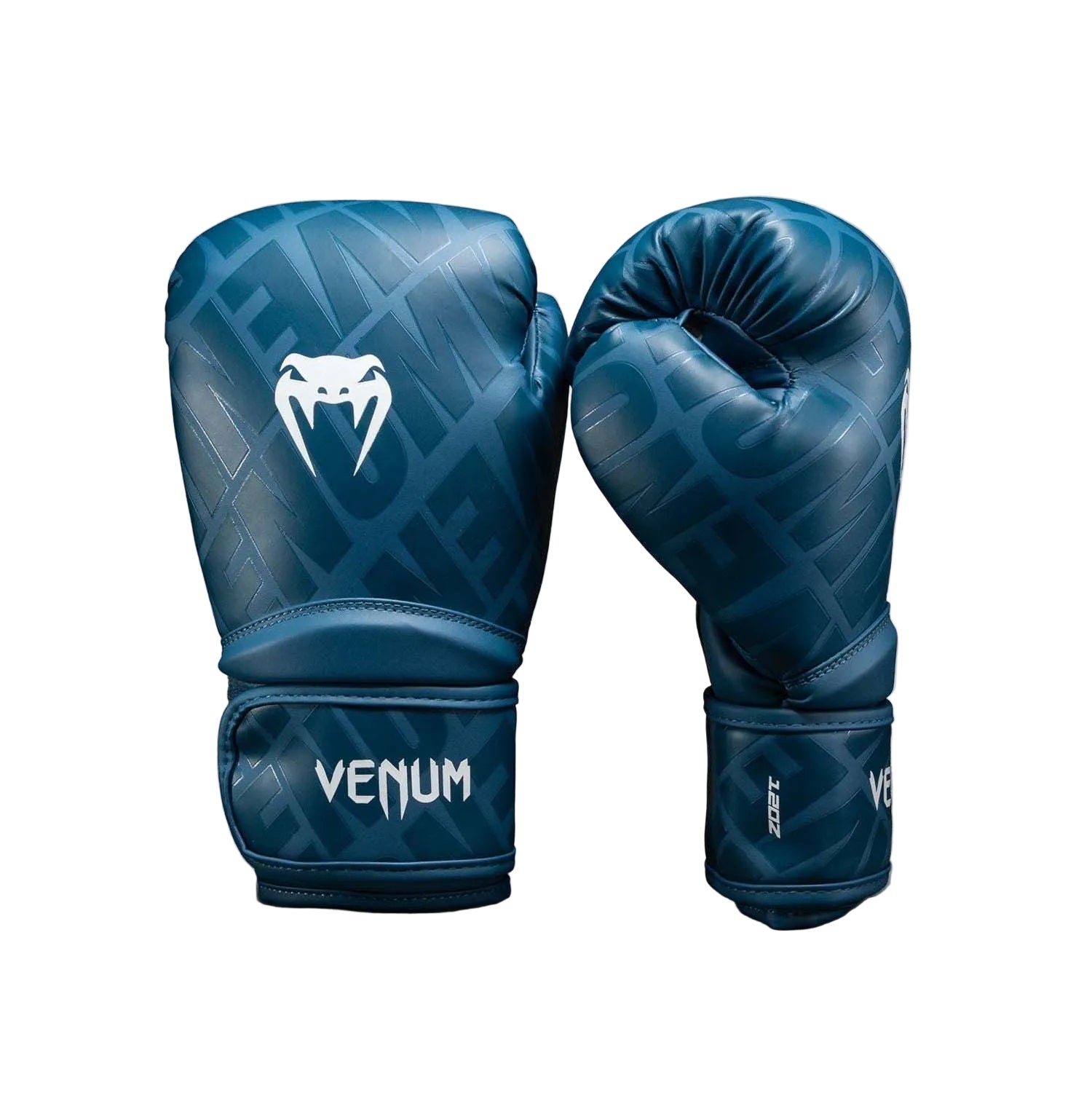 Gants de boxe Venum Contender 1.5 XT 3D bleu marine avec fermeture velcro et protection poignet