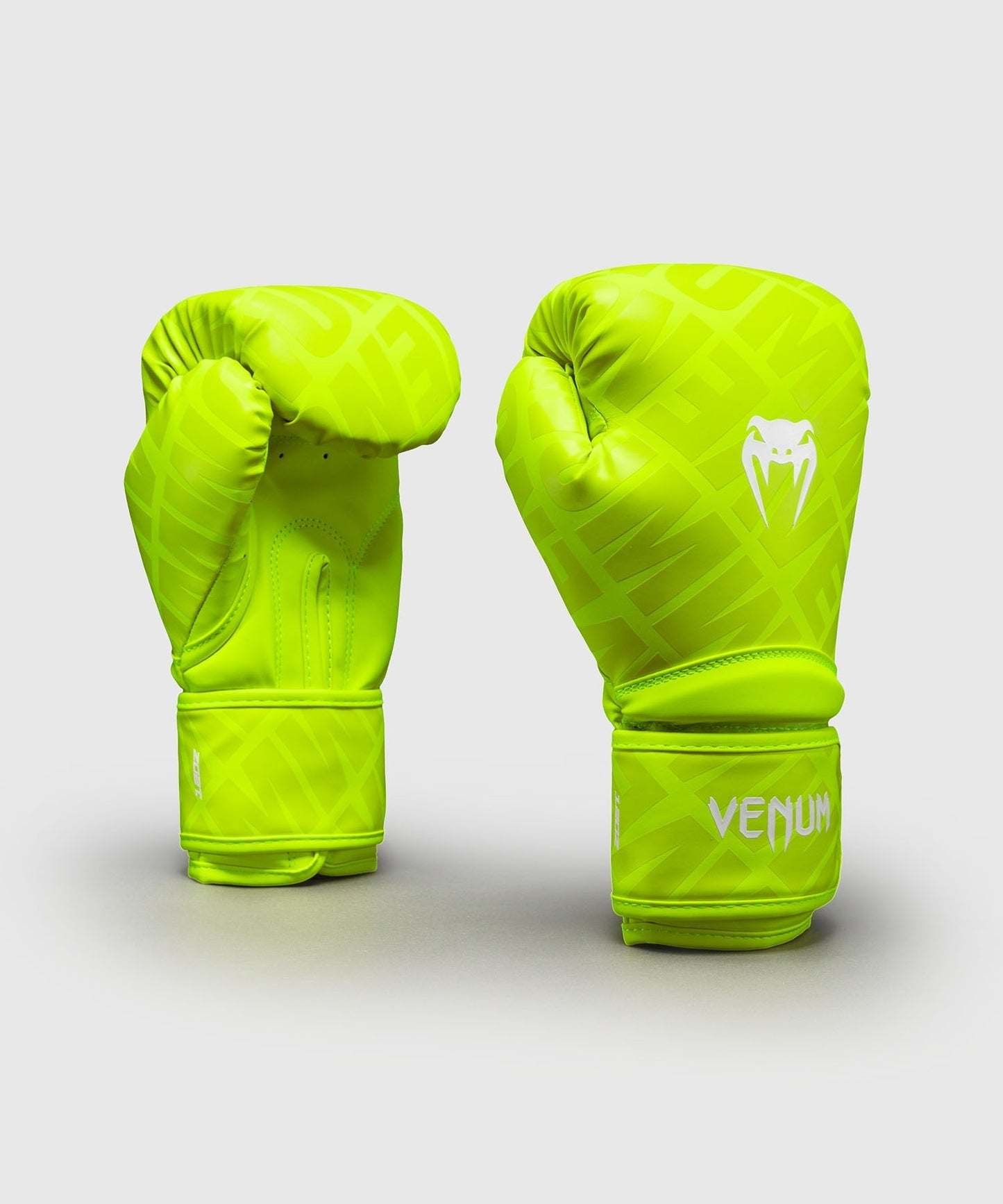Gants de boxe Venum Contender 1.5 XT 3D jaune fluo pour entraînement et sparring avec maintien poignet sécurisé