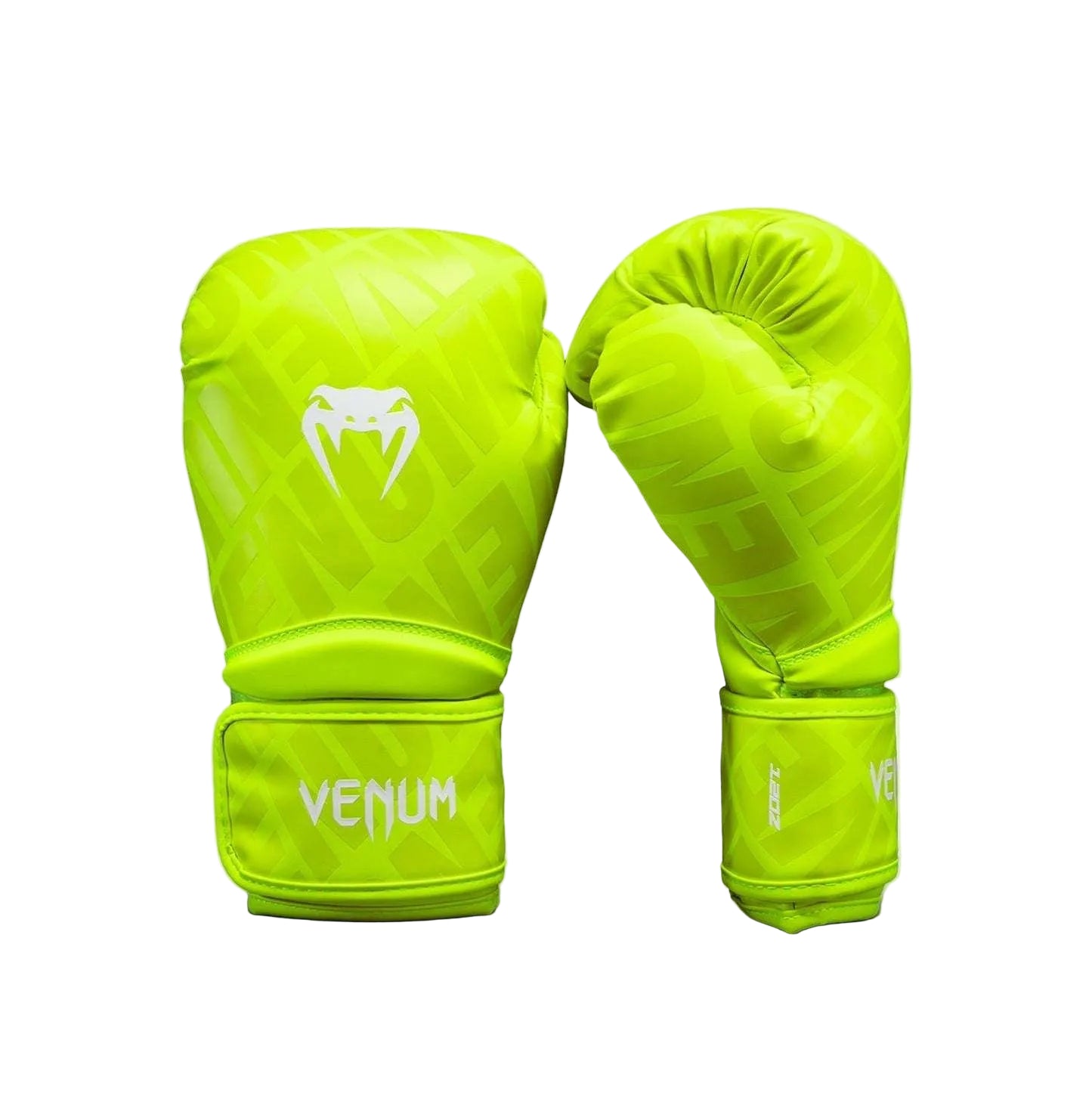 Gants de boxe Venum Contender 1.5 XT 3D jaune fluo pour entraînement et sparring avec maintien du poignet.