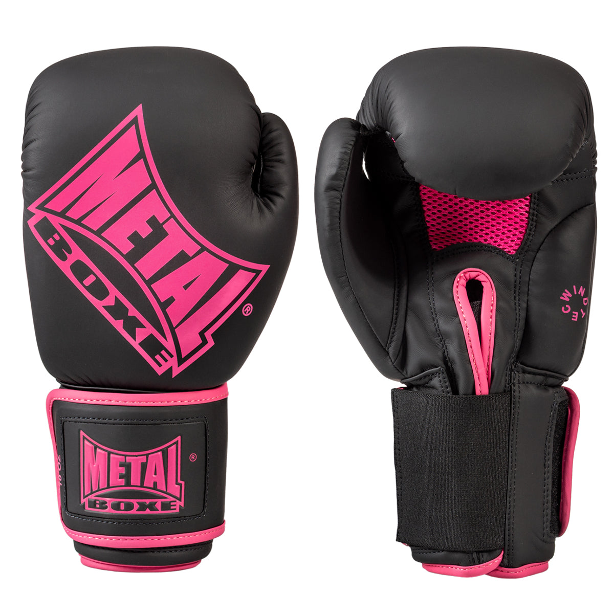 Gants de Boxe Compétition Metal Boxe Noir / Fuschia (MB221FU)