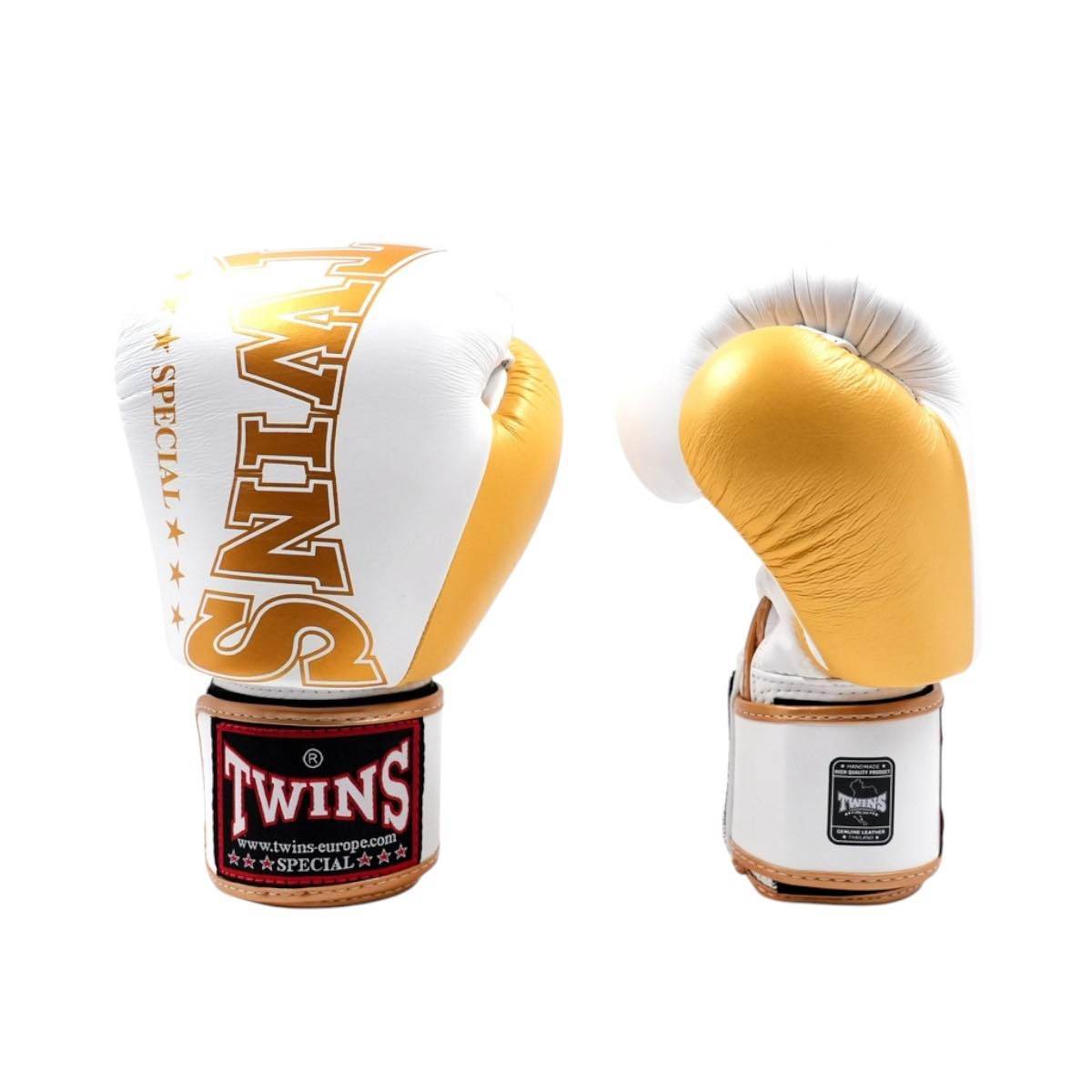 Gants de Boxe Twins Special BGVL8 Blanc Or