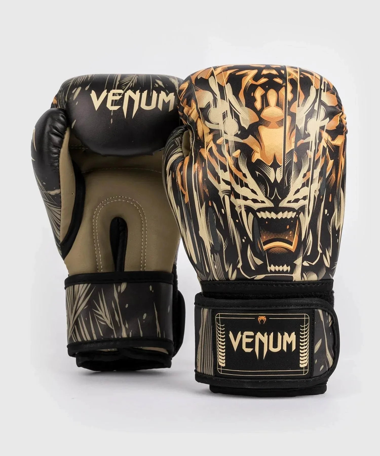 Gants de Boxe Venum Tiger Enfants - Noir/Orange Néon