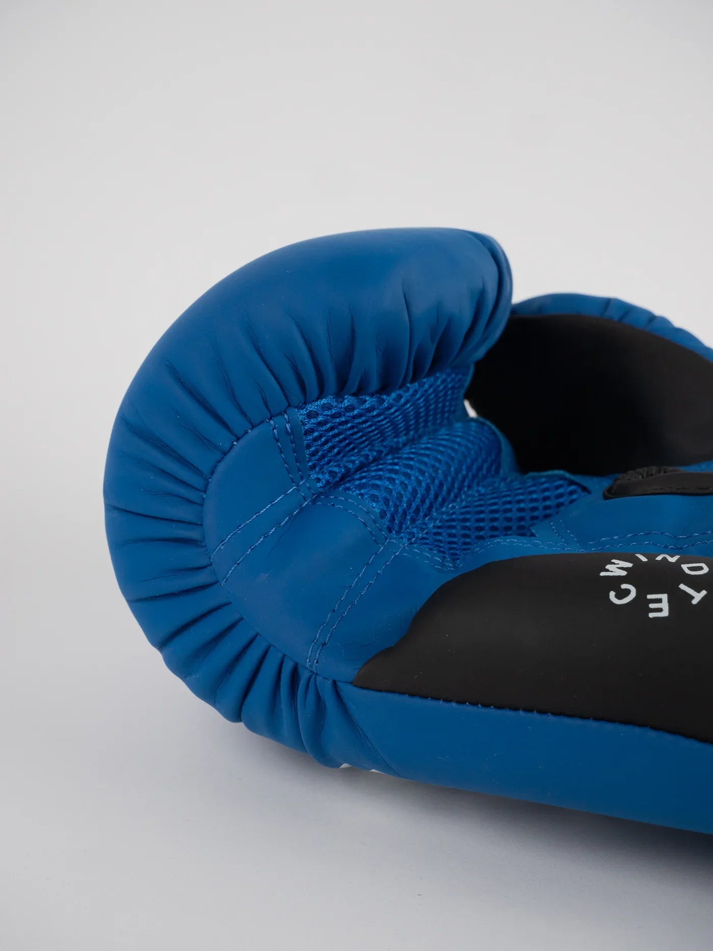 Blue competition boxing gloves with triple density foam and premium synthetic leather for optimal shock absorption and comfort