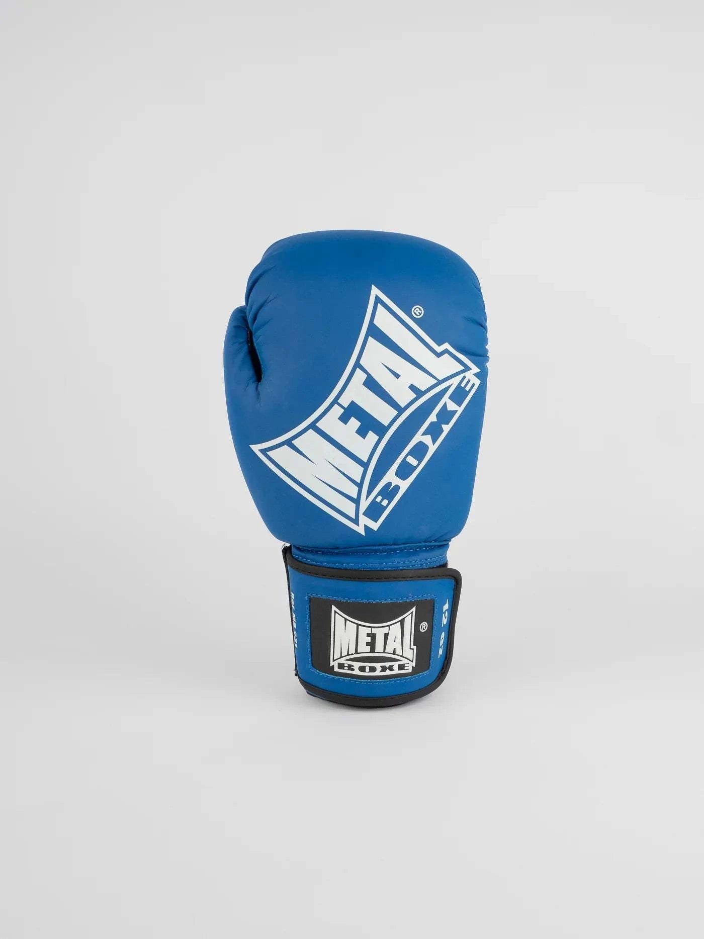 Blue Metal Boxe competition boxing glove with premium synthetic leather and triple density foam cushioning
