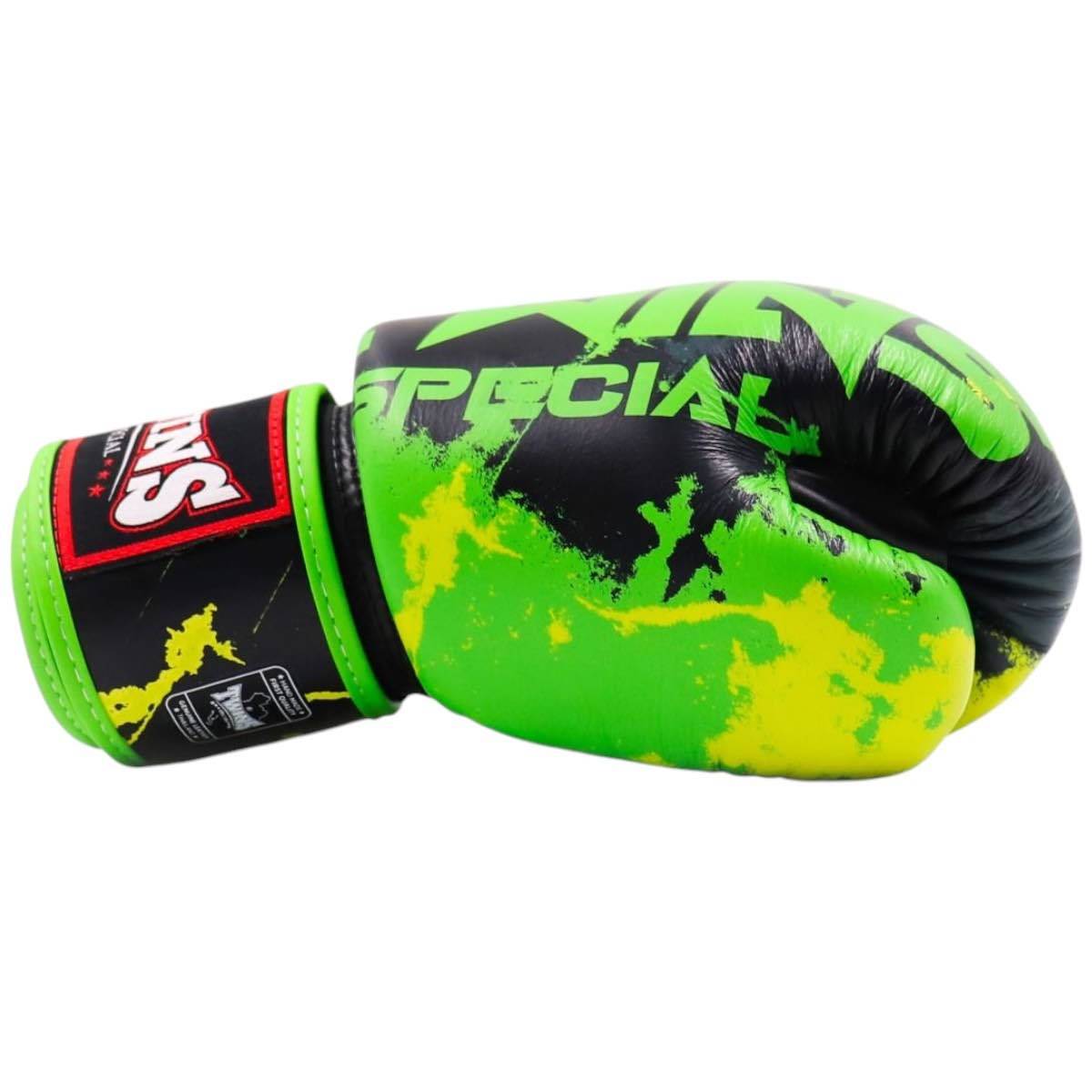 Gants de boxe Twins Fantasy - Noir/Vert Fluo