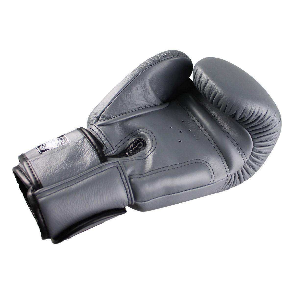 Black Twins Classic boxing gloves made of premium Thai buffalo leather with multi-layer foam protection and ventilation holes.
