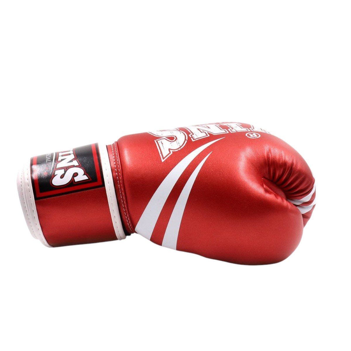 Gants de Boxe Twins TW6 Skintex Metal Velcro rouge