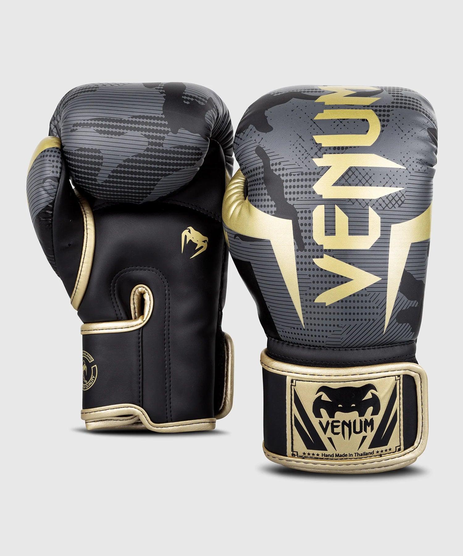 Gants de boxe Venum Elite - Dark Camo/Or