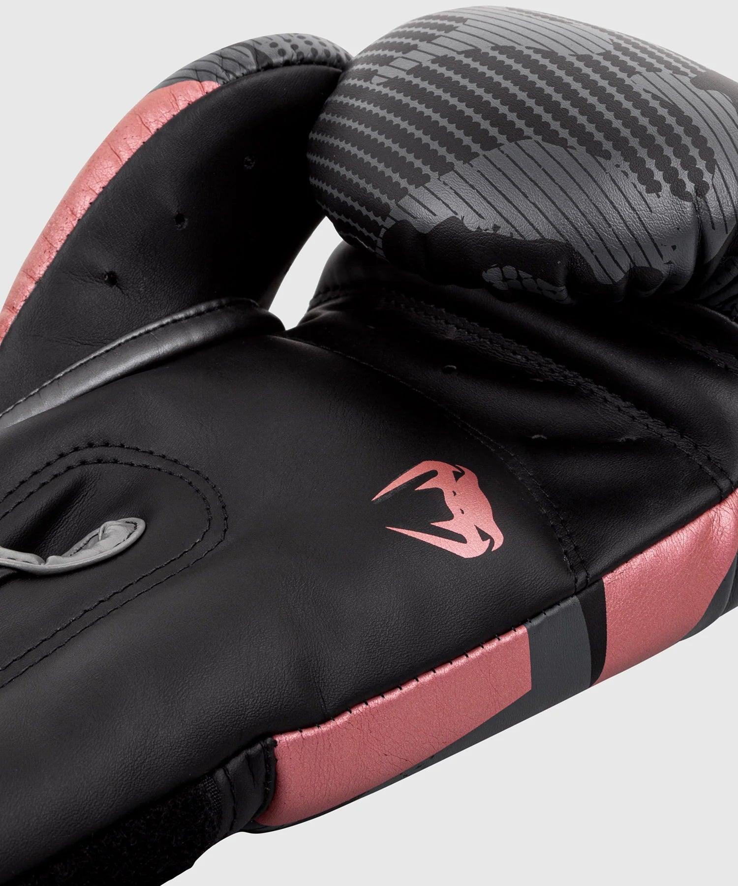 Gants de boxe Venum Elite - Noir/Or/Rose 8 Oz - Boutique des Arts Martiaux et Sports de Combat