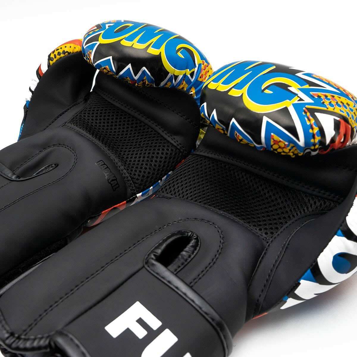Gants de boxe enfant Fujimae Radikal Young Guns Bleu détail