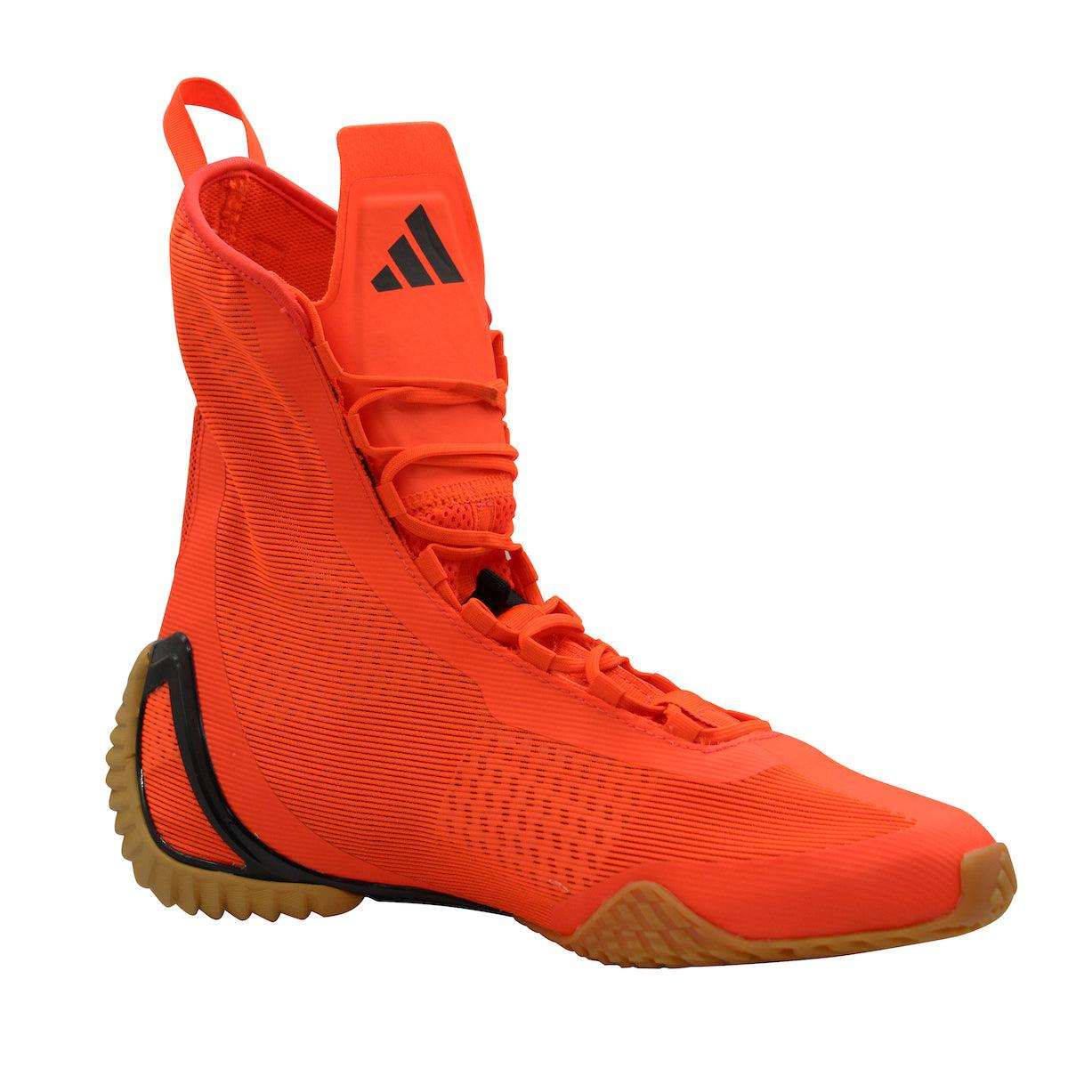 Chaussure de boxe Adidas Speedex rouge solaire ultra-légère avec tige en mesh respirant et semelle antidérapante pour performance optimale