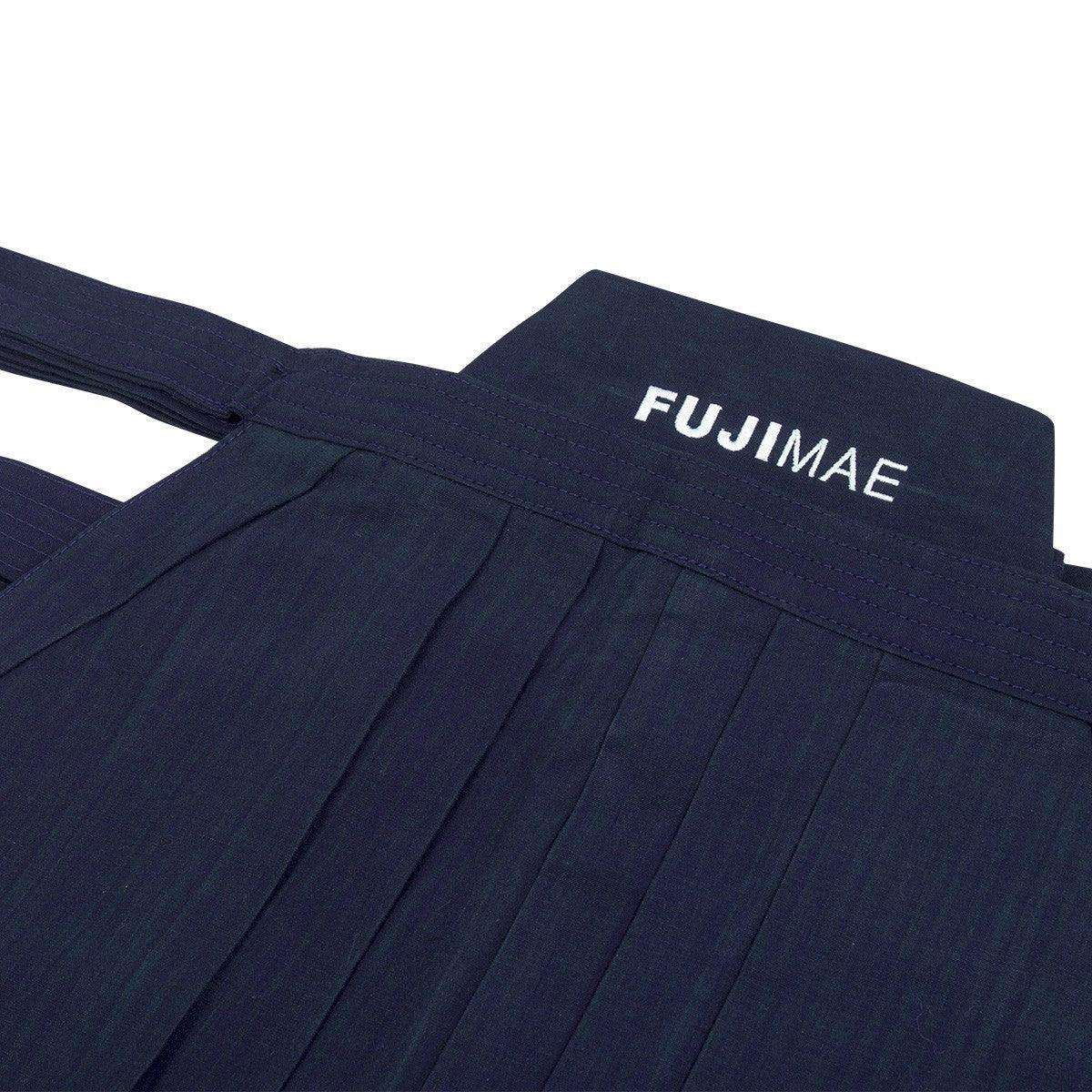 Blue indigo superior quality cotton hakama by FUJIMAE with pleated design and natural Japanese indigo dyeing.