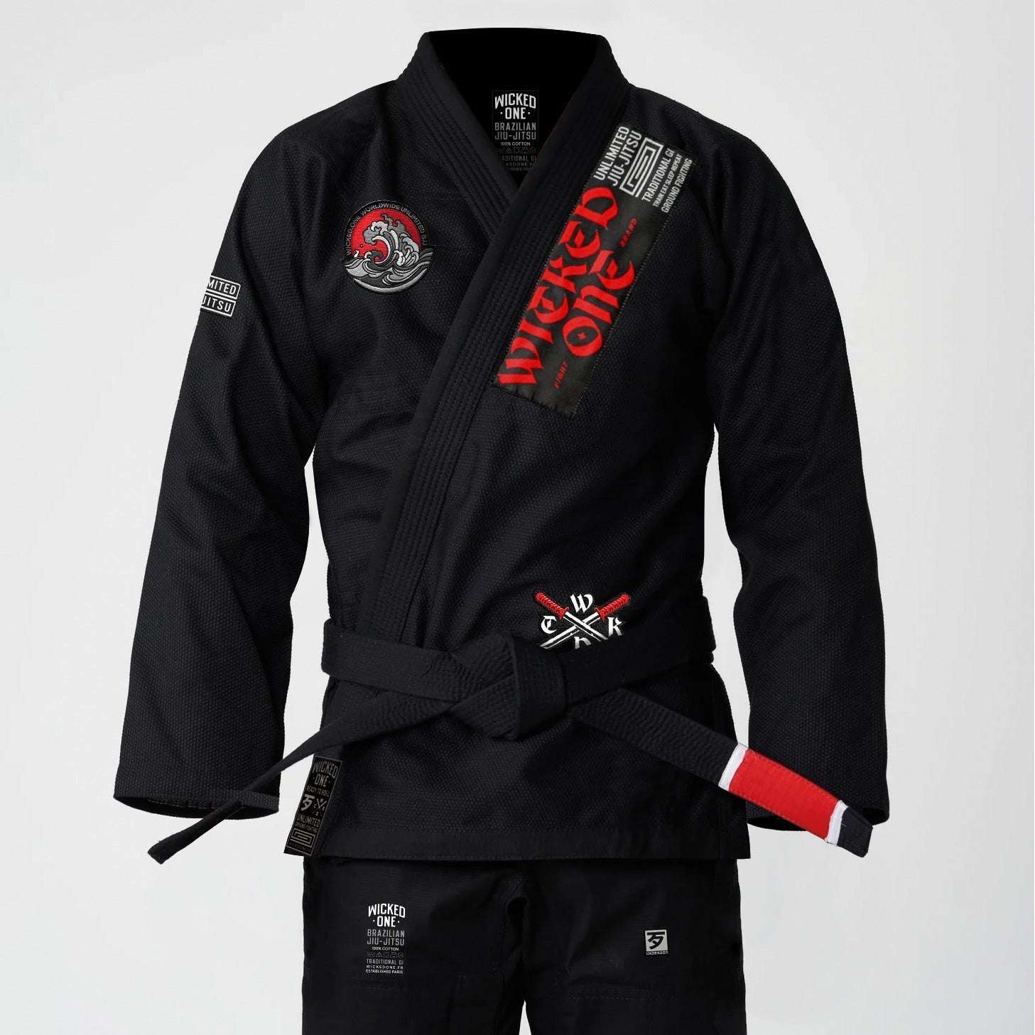Kimono de JJB Wicked One GI SAMURAI noir résistant pour jiu-jitsu brésilien