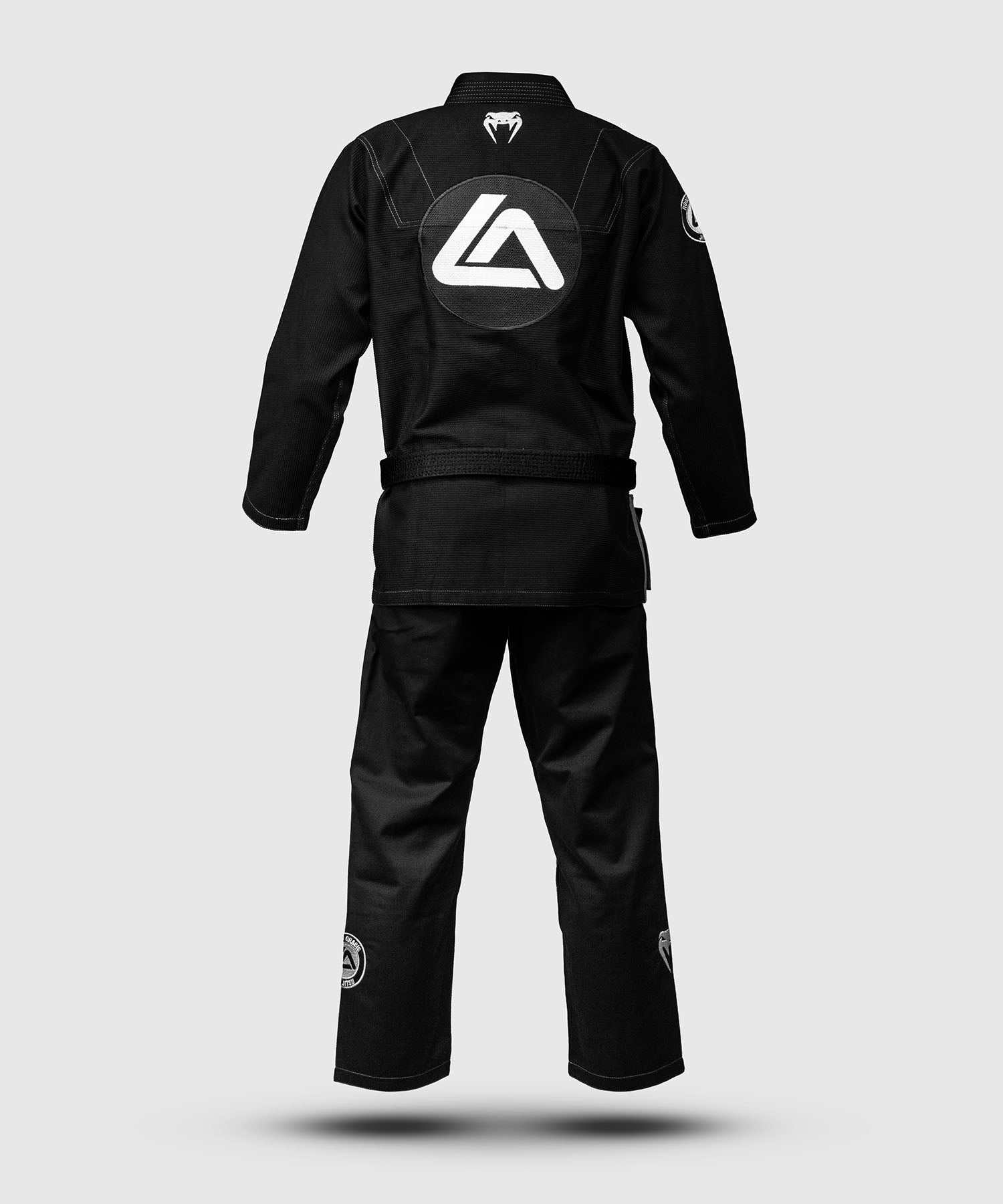Kimono JJB Venum noir collaboration Roger Gracie Academy en coton résistant conforme IBJJF