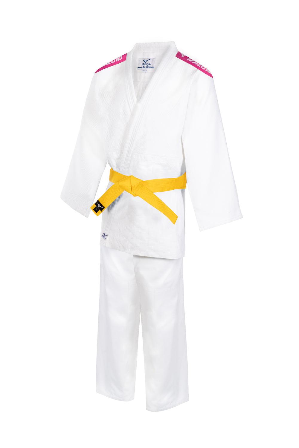 Kimono de Judo Mizuno Kodomo Bandes - Roses - Boutique des Arts Martiaux et Sports de Combat