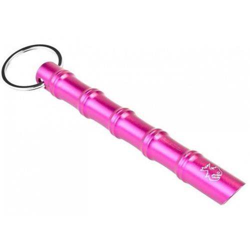Pink Lady Piranha self-defense kubotan keychain made of solid metal with compact design for personal protection.