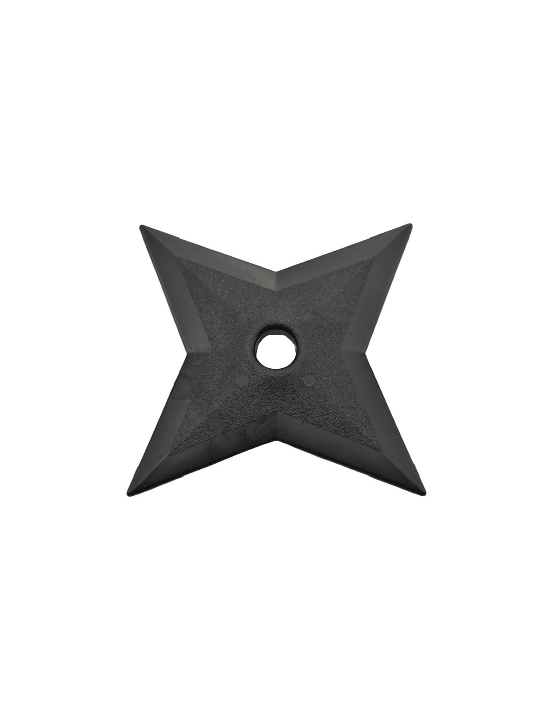 Set of 4 black polypropylene throwing stars for martial arts training