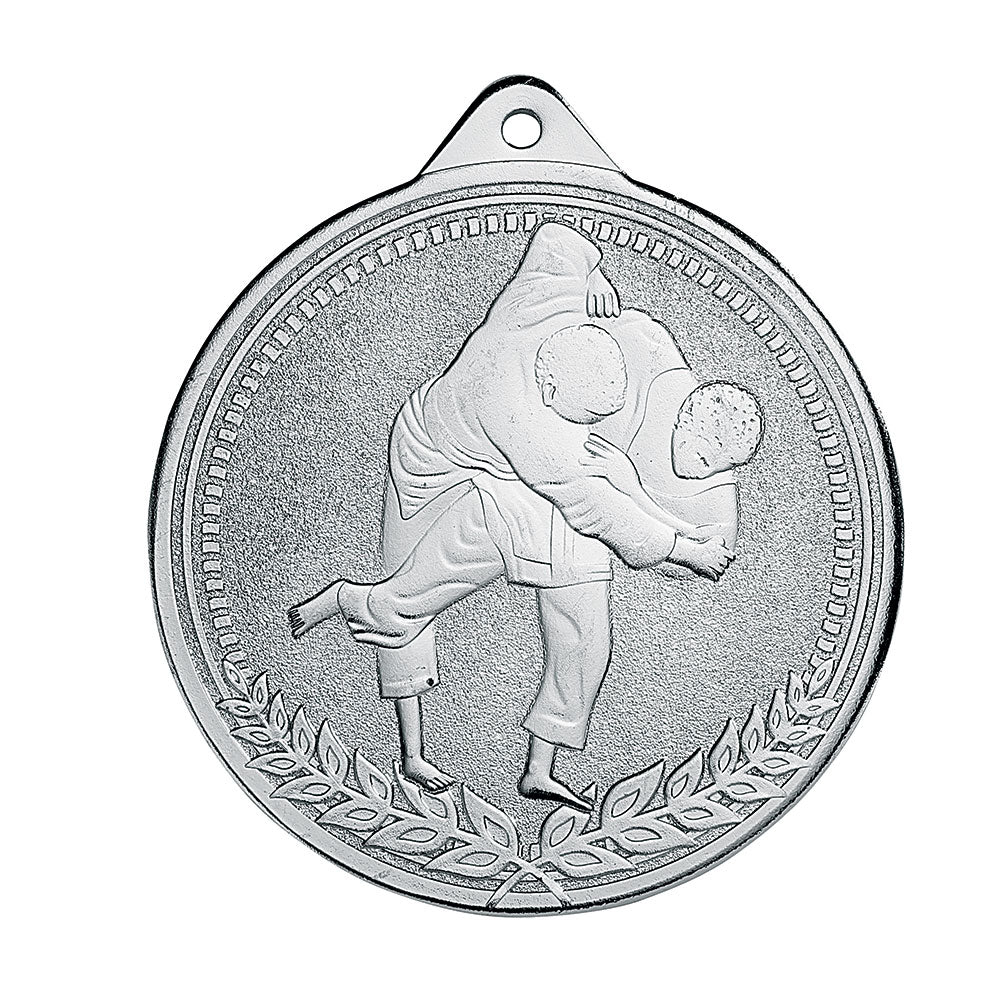 Médaille Frappée Judo 70 mm Argent