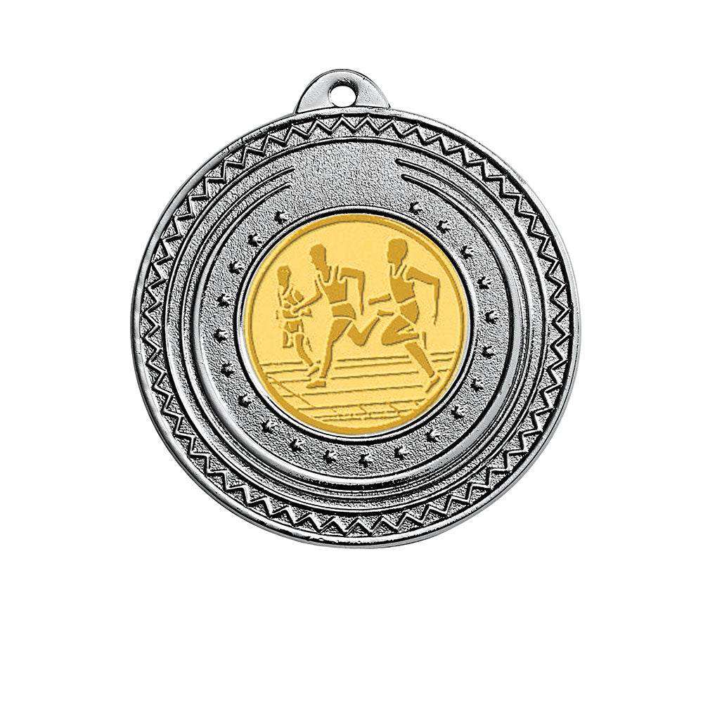 Médaille porte-centre fer diamètre 50 mm Argent