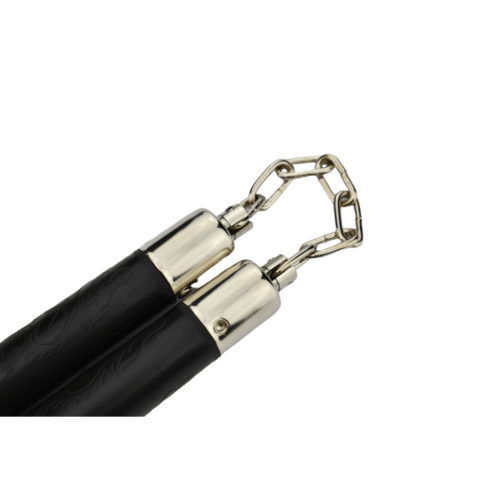 Nunchaku rond en plastique dur - Noir - Boutique des Arts Martiaux et Sports de Combat