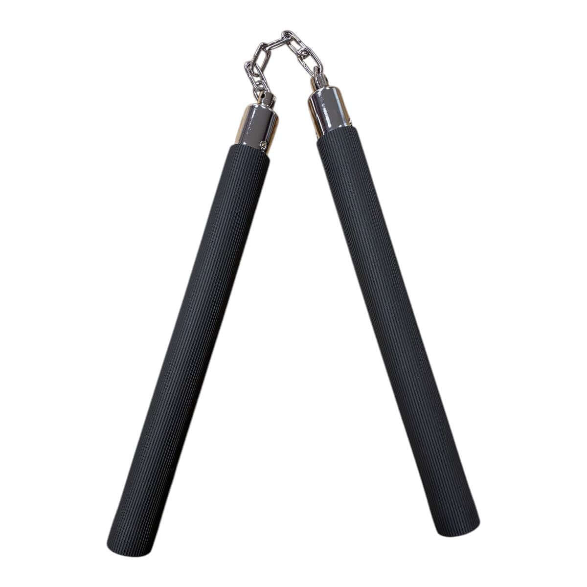 Nunchaku lourd Caoutchouc Strié Chaîne Adulte FUJIMAE