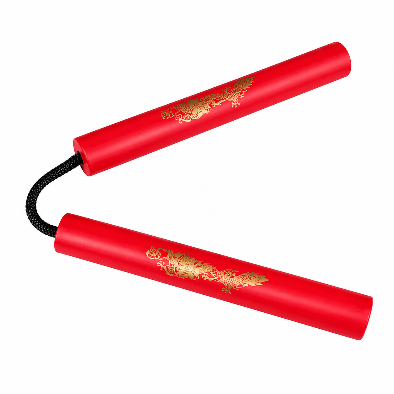 Nunchaku d'entraînement en mousse à corde Noris rouge, manches de 30 cm
