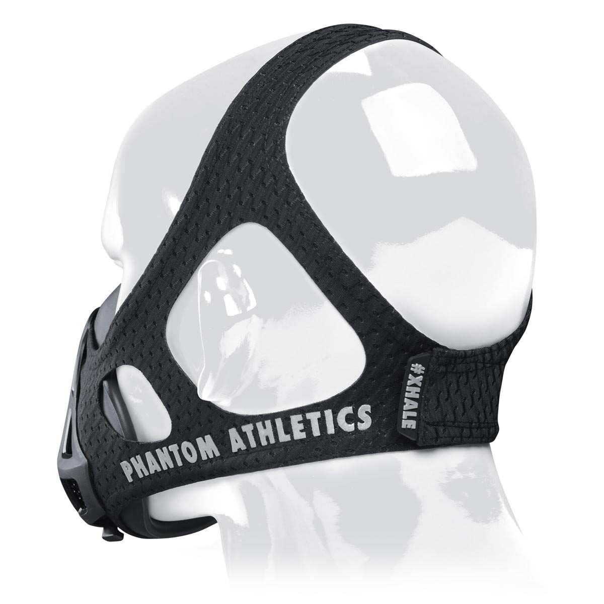 Masque d'entraînement Phantom Athletics noir pour améliorer la respiration et l'endurance sportive